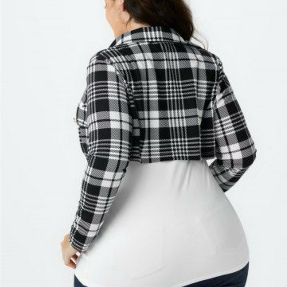 NWT Plus Size Plaid Open Front Top and Camisole Twinset (4X size 22) - Picture 12 of 12